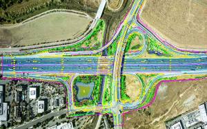 Photogrammetric mapping highway interchange